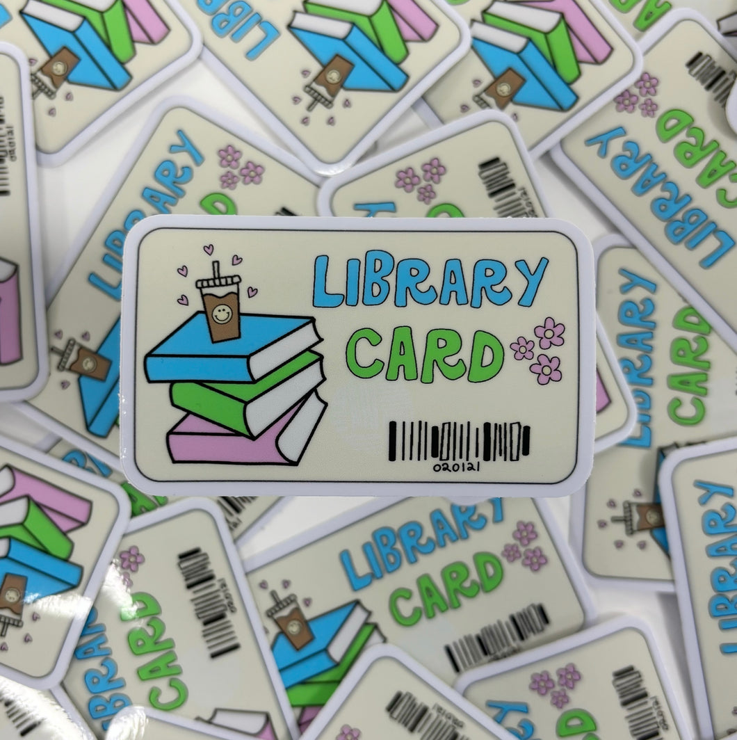 Library Card Sticker